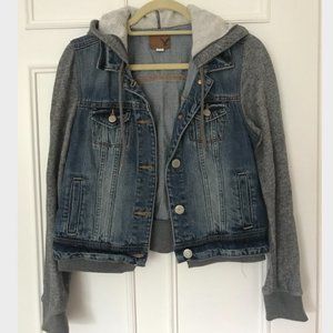 Denim Jacket with Built-In Sweater